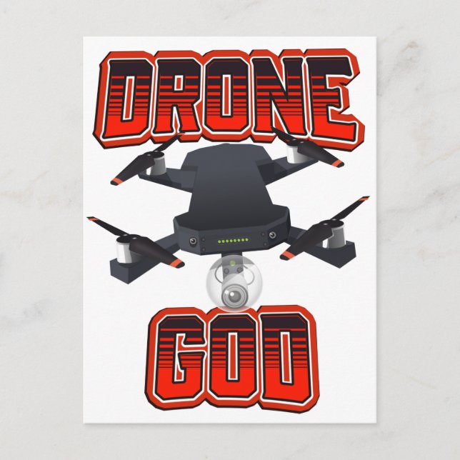 Drone God logotyp Vykort (Framsida)