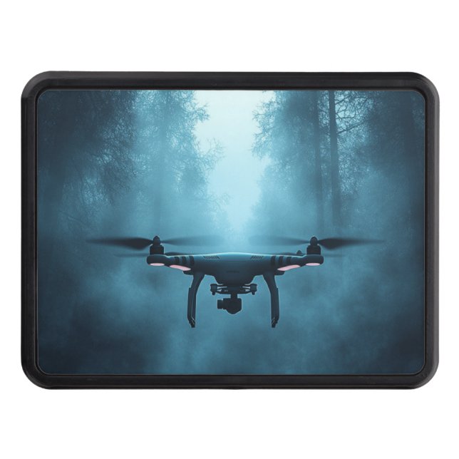 Drone in Forest Trailer Hitch Cover Dragkroksskydd (Framsidan)