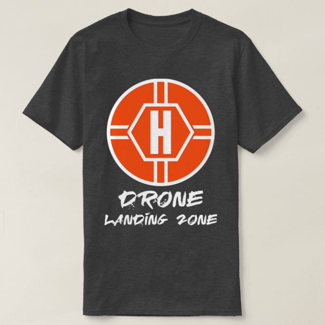 Drone Landing Zon Helicopter Pad T Shirt (Design framsida)
