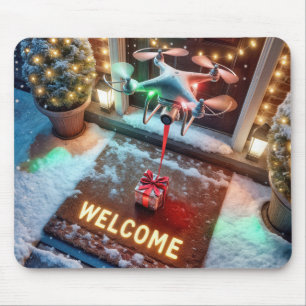 Drone Leverera en julklapp Musmatta