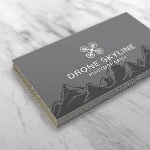 Drone Photography Skyline Aerial Photograf Grått Visitkort