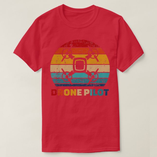 Drone Pilot 4 T Shirt (Design framsida)