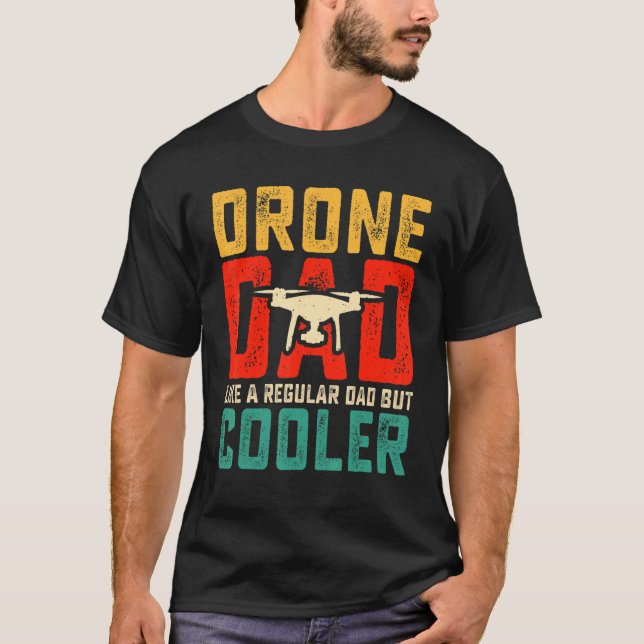 Drone Pilot Dad FPV Drone Camera Video Player Quad T Shirt (Framsida)