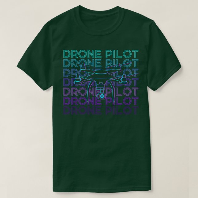 Drone Pilot Drone Aviator Retro Gift T Shirt (Design framsida)