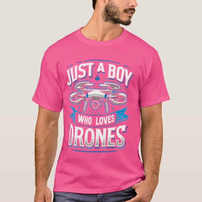 Drone Pilot Drone operator Bara en pojke som Kärle T Shirt (Framsida)