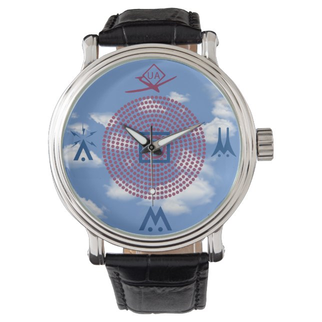 Drone Pilot för diagram över flygsymboler Armbandsur (Framsida)