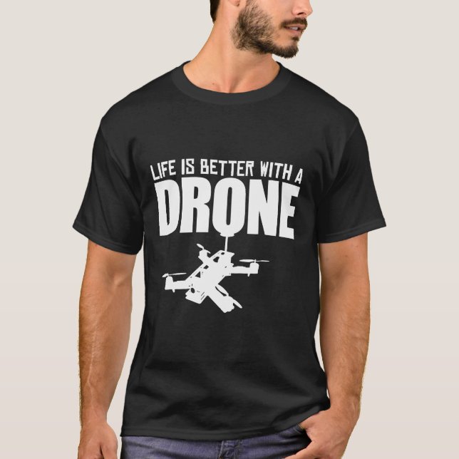 Drone Pilot Fpv Quadcopter Multirotor Rc Quad Pilo T Shirt (Framsida)