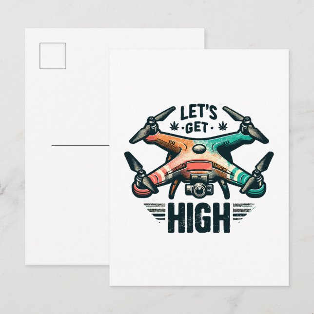 Drone Pilot Inbjudan Vykort (Fram/baksida)