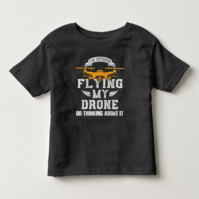 Drone Pilot Multirotor Quadcopter som flyger min D T Shirt (Framsida)