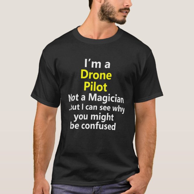 Drone Pilot Operator Unmanned Vehicle Job Career O T Shirt (Framsida)