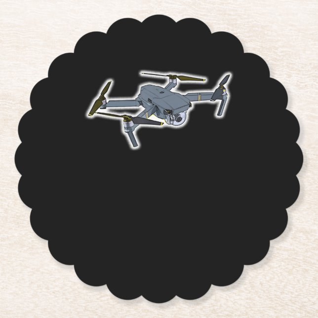 Drone Pilot Quadcopter Pilot Flygande Drones Underlägg Papper (Framsida)