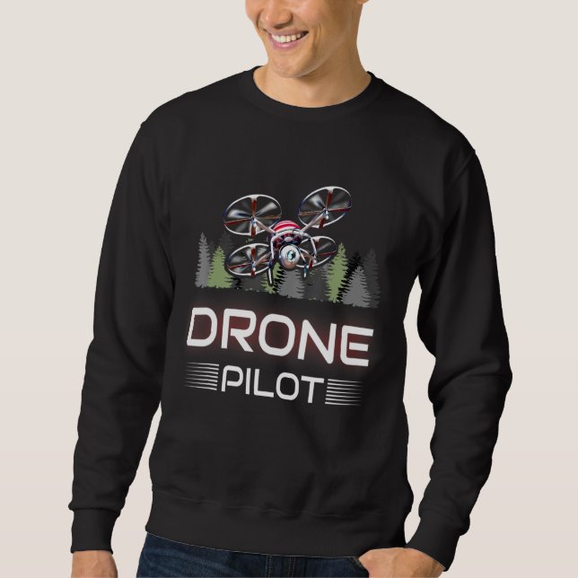 Drone Pilot Quadcopter tävla-kamera Lång Ärmad Tröja (Framsida)