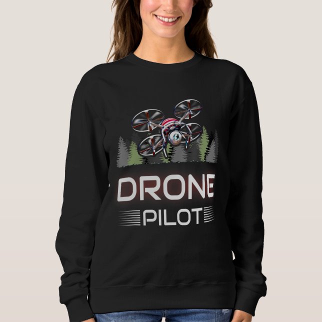 Drone Pilot Quadcopter tävla-kamera T Shirt (Framsida)