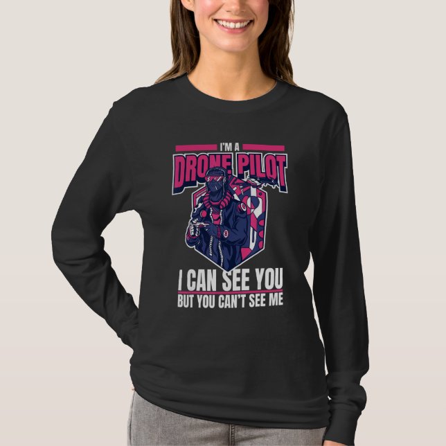 Drone Pilot Quadcopter Uav T Shirt (Framsida)
