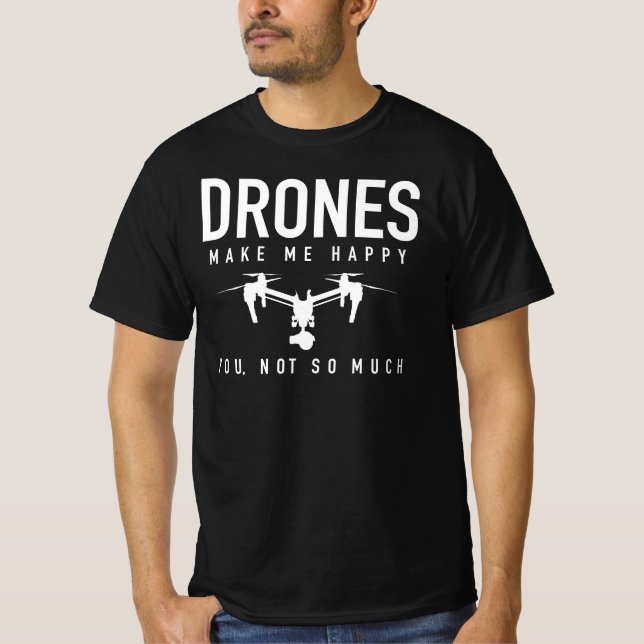 Drone Pilot Shirt - Innan du frågar - Quadcopter T (Framsida)