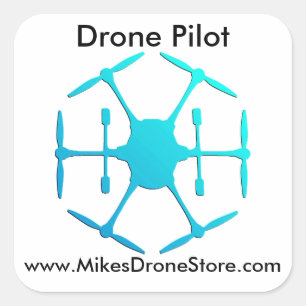 Drone Pilot Stickers Fyrkantigt Klistermärke