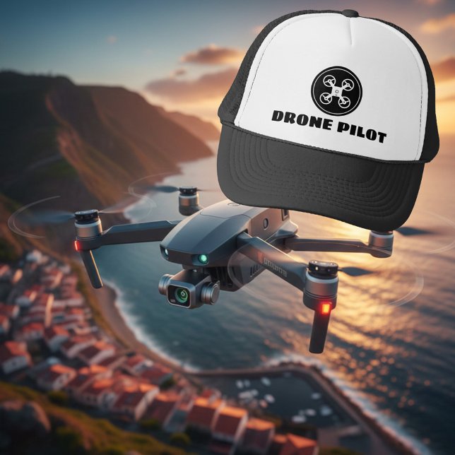 Drone Pilot truckerkeps (drone pilot hat)