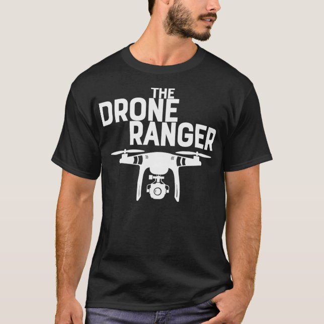 Drone Skogsvaktare Funny Drone Flies Premium T Shirt (Framsida)