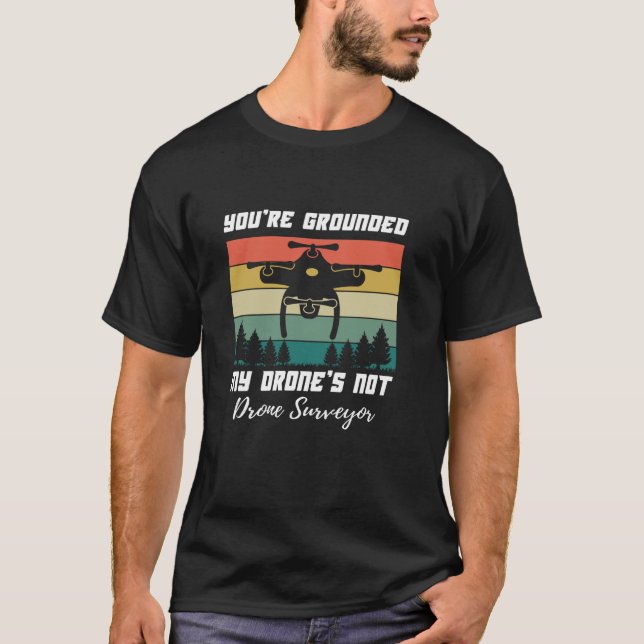 Drone Surveyor Drone Survey T Shirt (Framsida)