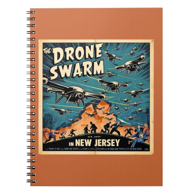 Drone Svarmt i New jersey Anteckningsbok (Framsidan)