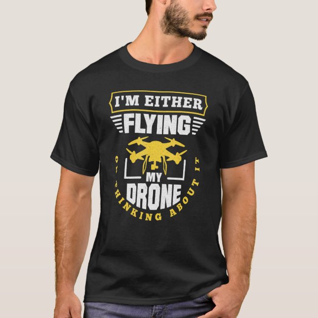 Drone Tävla Fpv Drone Quadcopter Drone Fflygande T Shirt (Framsida)
