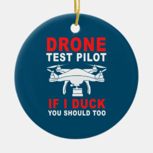 Drone Test Pilot Julgransprydnad Keramik