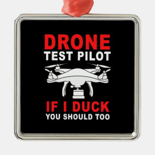 Drone Test Pilot Julgransprydnad Metall
