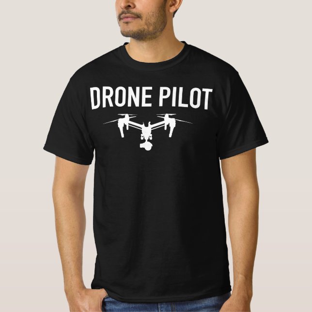 Drone UAV UAS FAA Quadcopter Pilot Part 107 T Shirt (Framsida)