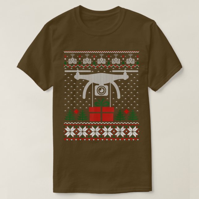 Drone Ugly jul Sweater Videography Photography T Shirt (Design framsida)