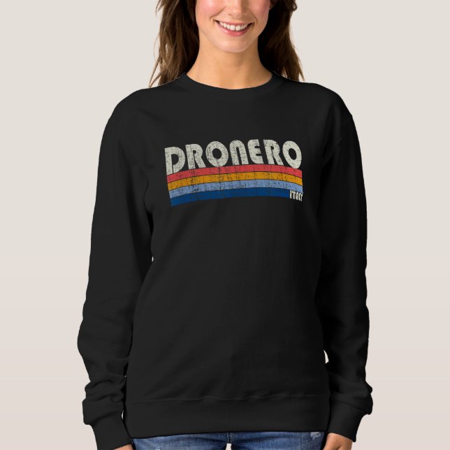 Dronero Italy Retro 70s 80s Style T Shirt (Framsida)