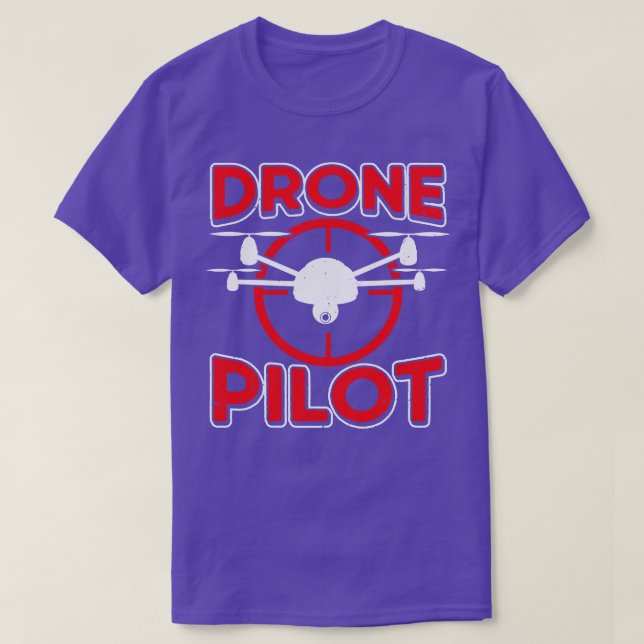Drones Drone Pilot Drone Älskare Rc Quadcopters T Shirt (Design framsida)