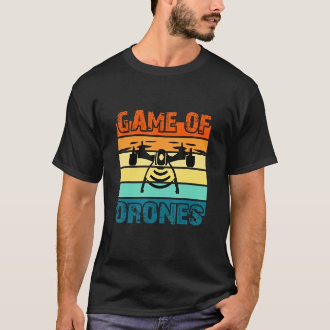 Drones Drones Drone Pilot Flight Drone Operator T Shirt (Framsida)