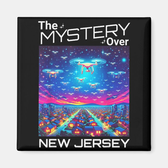 Drones New Jersey The Mystery Over New Jersey Funn Magnet (Framsidan)