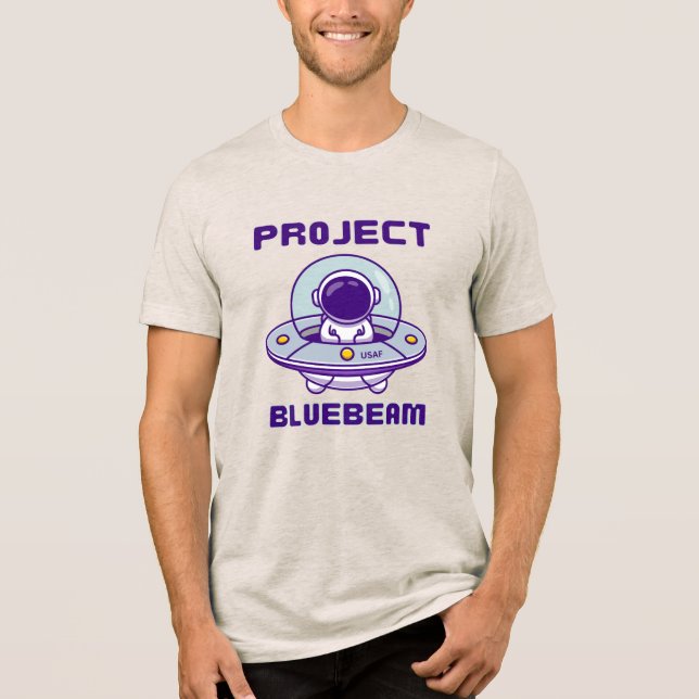 Drones New jersey UFO Project Bluebeam T Shirt (Framsida)