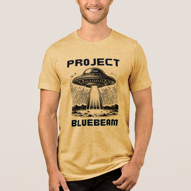 Drones New jersey UFO Project Bluebeam T Shirt (Framsida)
