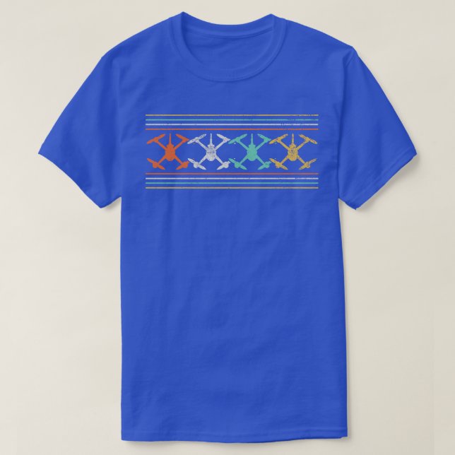Drones Quadcopter Drone Tävla Vintage T Shirt (Design framsida)