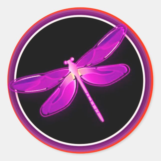 Dronfly-klistermärken Runt Klistermärke (Framsida)