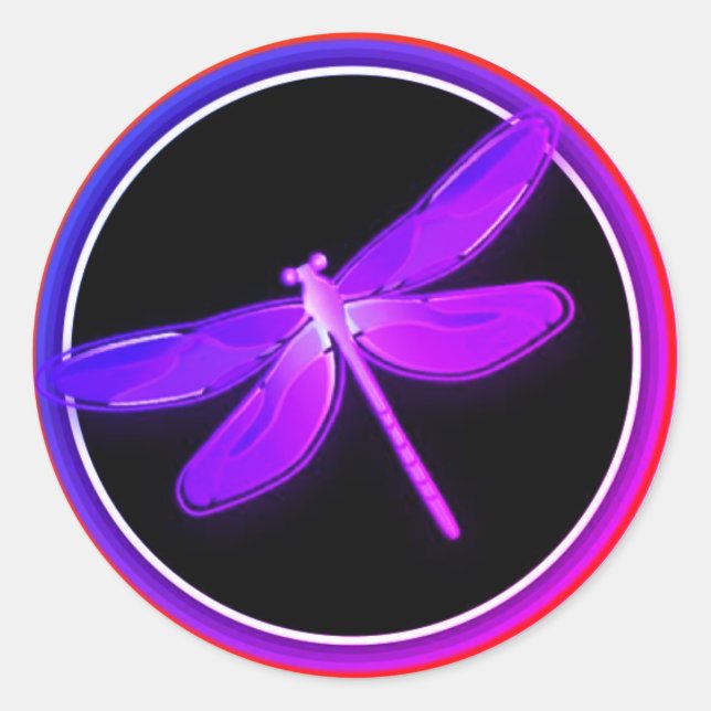 Dronfly-klistermärken Runt Klistermärke (Framsida)