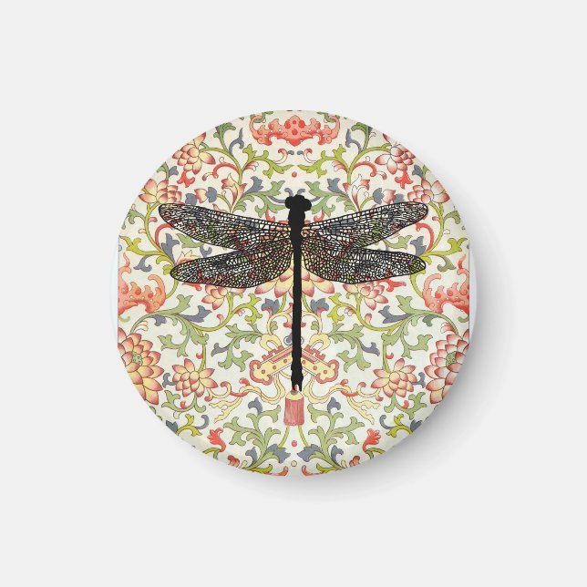 Dronfly Kryp Insekt blommigt Silhouette art Magnet (Framsidan)