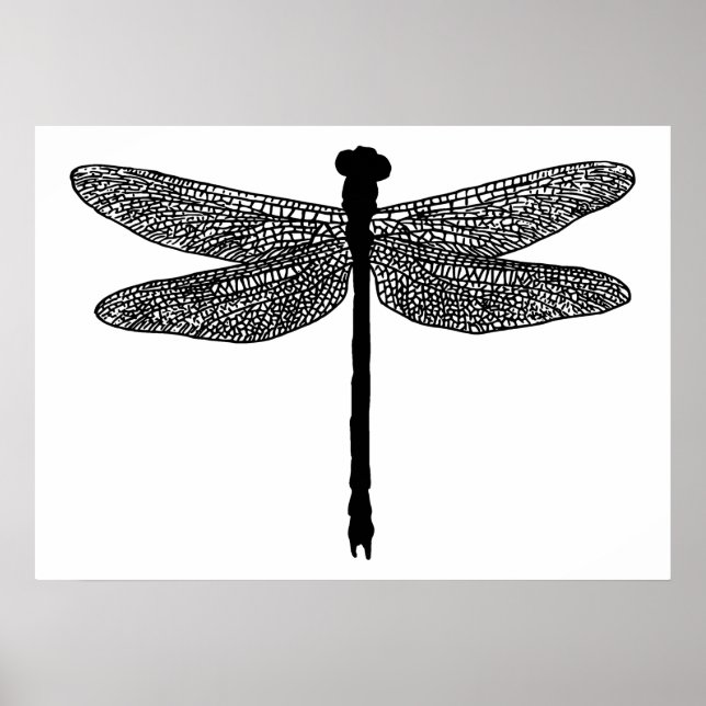 Dronfly Kryp Insekt nature Silhouette art Poster (Framsidan)