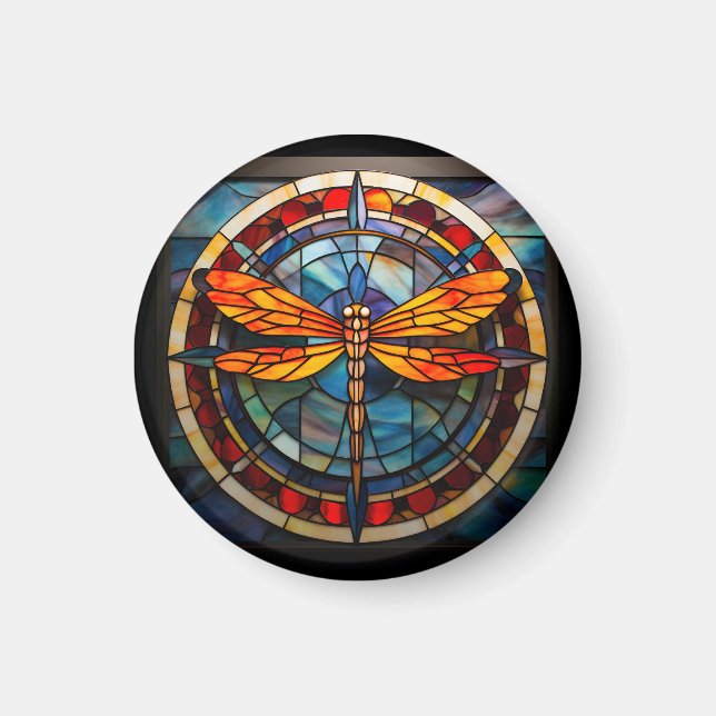 Dronfly nedfläckad glass magnet (Framsidan)