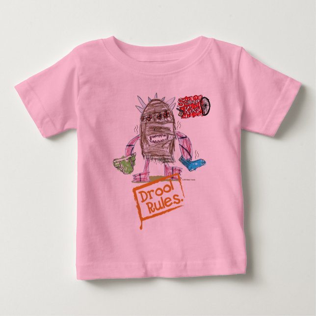 Drool Regler Skräck Kins Organic Tee Shirt (Framsida)