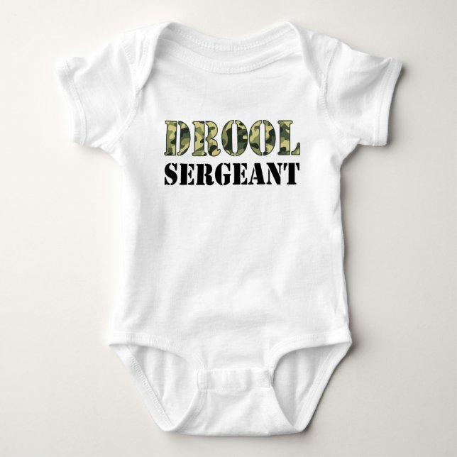 Drool sergeant Camo Army Baby T Shirt (Framsida)