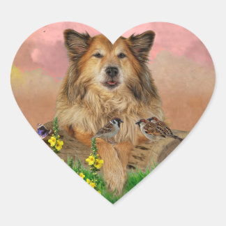 Droomstickers Hjärtformat Klistermärke