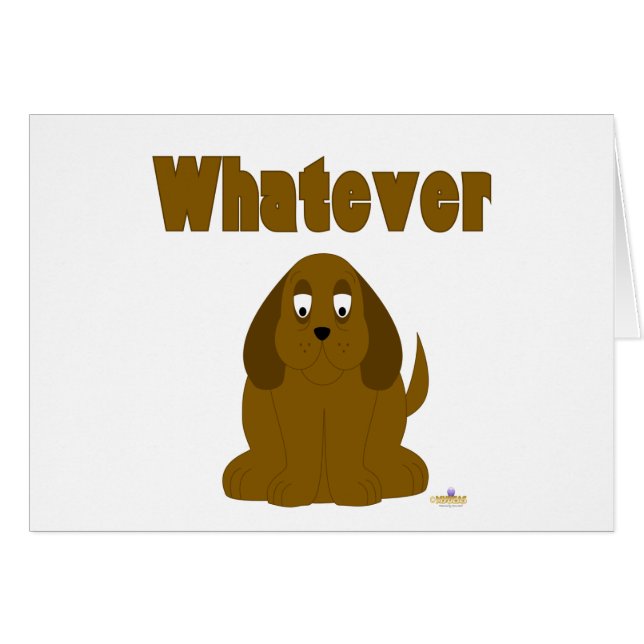 Droopy Brown Hund Spelar ingen roll Hälsningskort (Framsidan Horizontal)