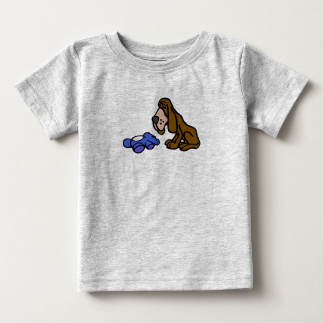 Droopy hund med leksak tee shirt (Framsida)