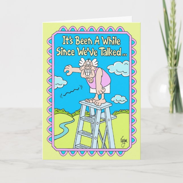 DROP A LINE Birday Card Kort (Framsida)