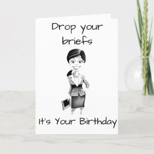 DROP HENNES "BRIEFS" & ENJOY **HER BIRTHDAY** KORT
