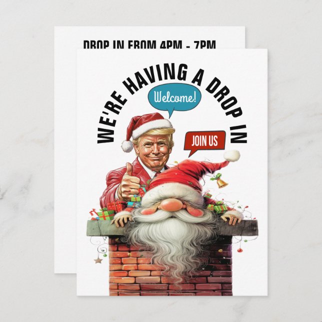 DROP IN Flat Helgdag Card Julkort (Fram/baksida)