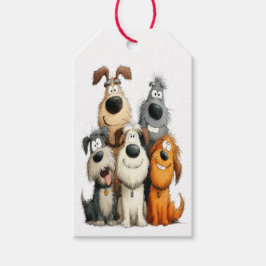 DROP IN Quirky Hundar TILLFÄLLEN eller Helgdag Presentetikett